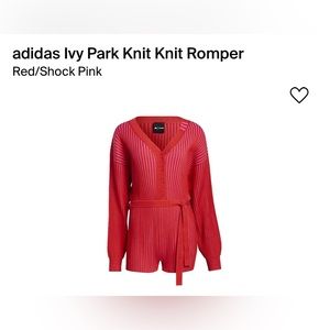 Adidas Ivy Park Knit Romper Red Shock Pink